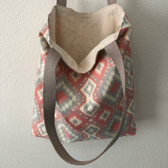 Cotton Canvas Geometric Southwest Tote Bag DIY - Picture 3 of 4